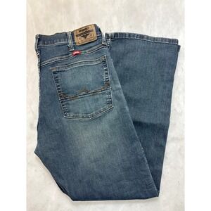 Wrangler Relaxed Boot Jeans Men Blue Denim 34x30